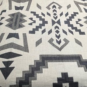 Genuine Ecuadorian llama and cotton blanket, modern / traditional Brand new!